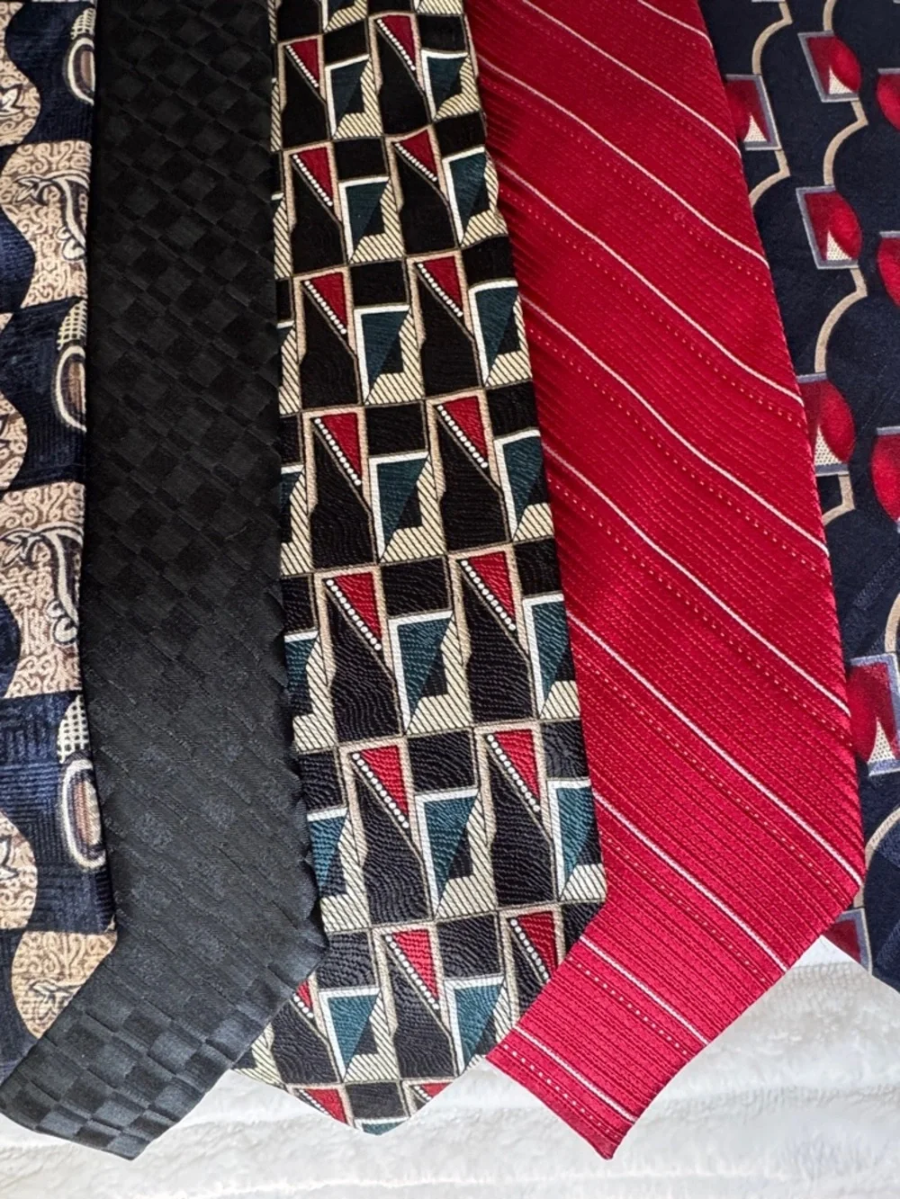 Men's Tie Bundle in Red, Black, Brown, Tan, Gray